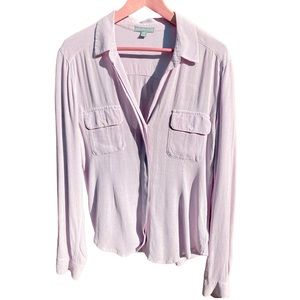 James Perse Button-up Blouse Blush Pink size 3